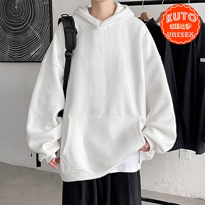 Áo Hoodie Basic nỉ bông cao cấp form rộng unisex