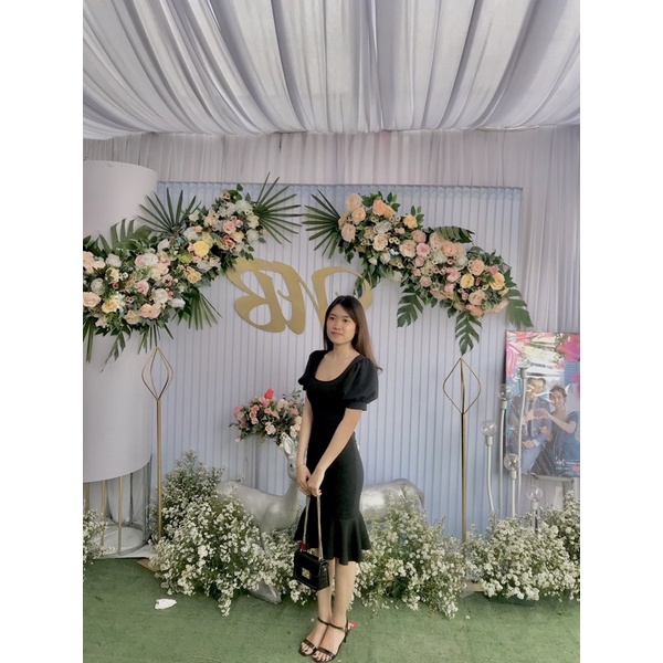 Đầm body tay bồng