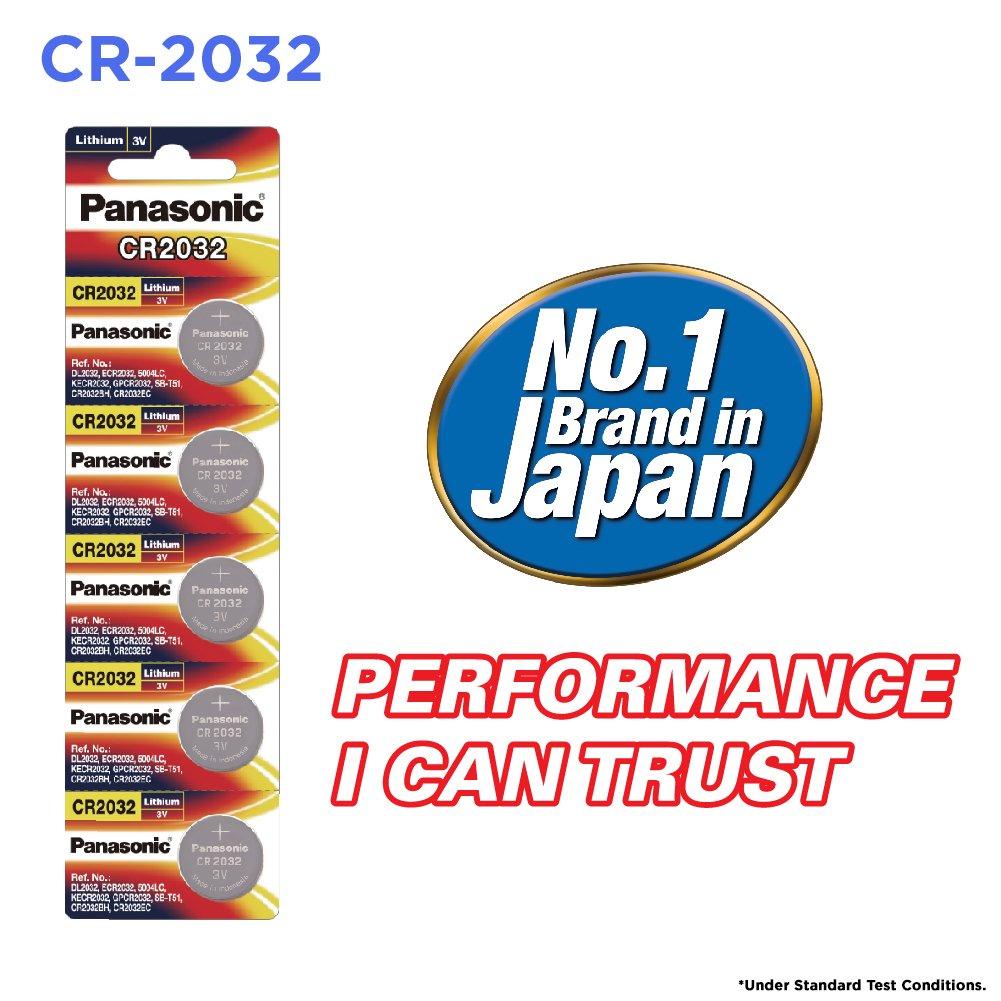 Vỉ 5 Viên Pin Khuy Cúc Áo Panasonic CR2032 3V Lithium coin battery