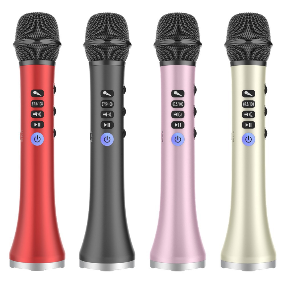 Micro Hát Karaoke Kèm Loa bluetooth L-698 - 15W Hỗ trợ kết nối hát trực tiếp trên Ôtô