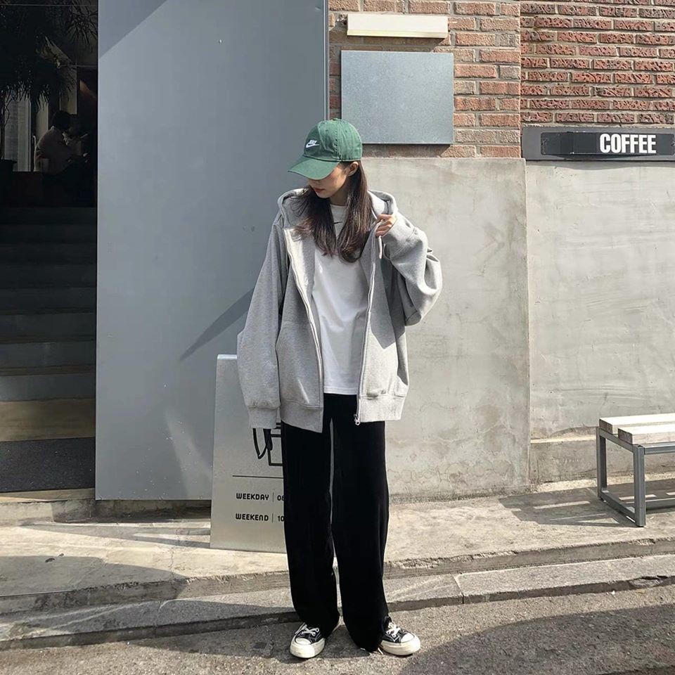 Áo khoác Hoodie trơn unisex chất nỉ cotton tàu siêu đẹp (có ảnh thật) Xưởng sỉ nguyễn hoa cực đẹp