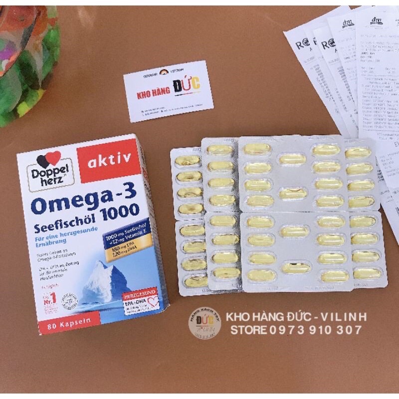 (Có Bill) Đồ Uống Omega 3 1000 Của Đức