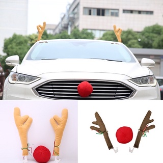 [Hoả Tốc giao liền] Sừng ô tô Sừng xe hơi Sừng Tuần Lộc Và Mũi Đỏ Trang Trí Xe Hơi