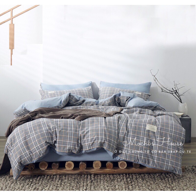 [HÀNG XUẤT NHẬT] BỘ CHĂN GA GỐI ĐỆM DRAP GIƯỜNG COTTON TICI SỌC MẪU MỚI NHẤT (CHAT CHỌN MẪU) | BigBuy360 - bigbuy360.vn