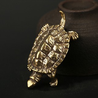 Tượng Đồng Thau Hình Con Rùa (Kích Thước: 5.5cm x 1.6cm)