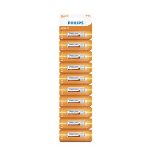 Vỉ 10 viên pin aaa longlife philips r03l10s