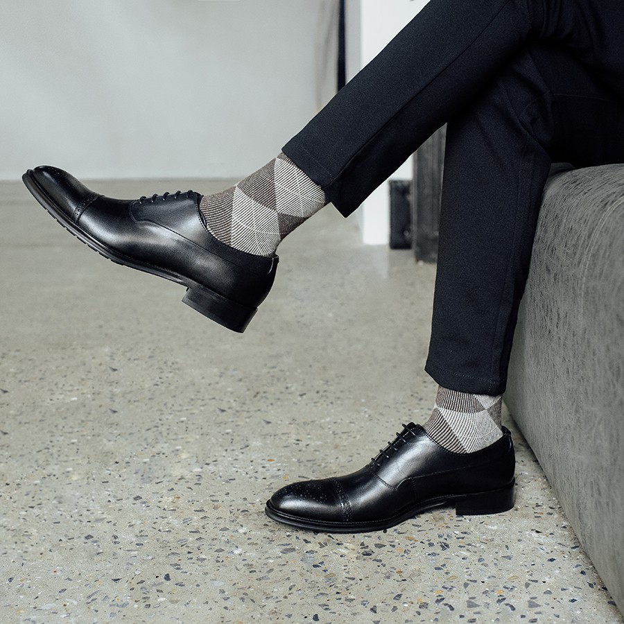 Giày Da Nam LAFORCE Brogue GNLA9632-1301-D Tặng Tất Nam Cao Cấp