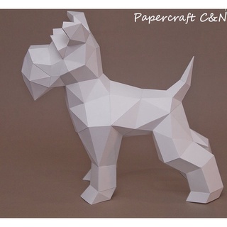 KIT Mô Hình giấy chó Schnauzer