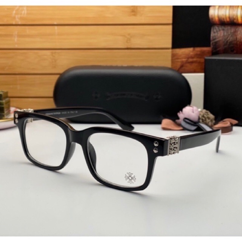 Gọng kính cận  Chrome hearts cao cấp, mắt kinh vuông màu sắc thời trang nam nữ