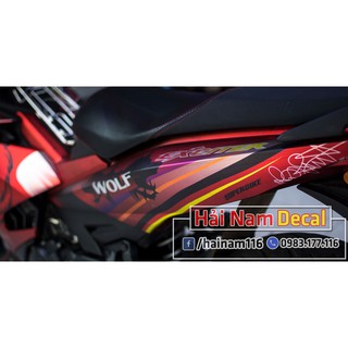 Tem Trùm Exciter 150 Đỏ Đen Chó Sói