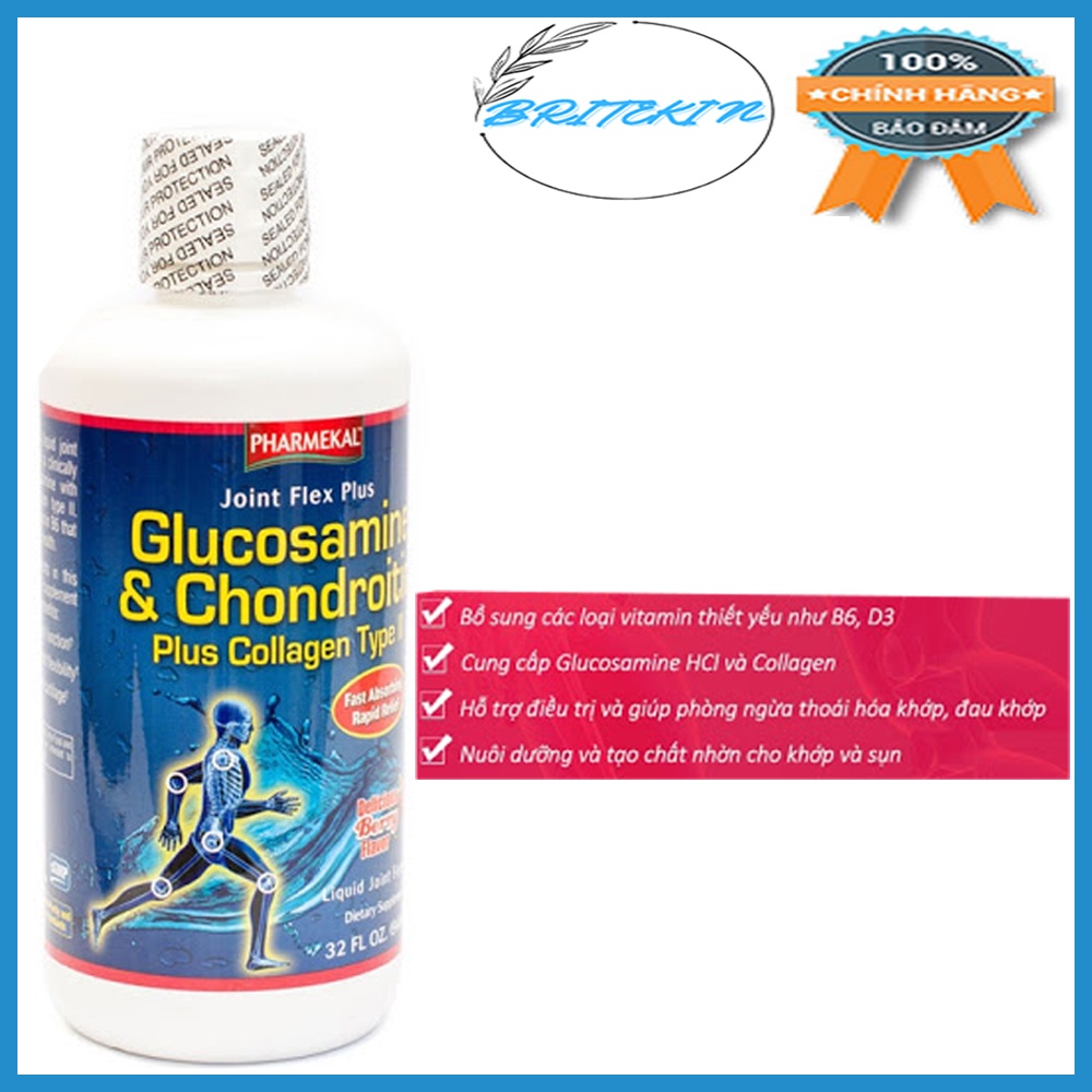 Glucosamin Dạng Nước Bổ Khớp Pharmekal Joint Flex Plus 946ml (Glucosamin-Chondroitin-Collagen Type II)
