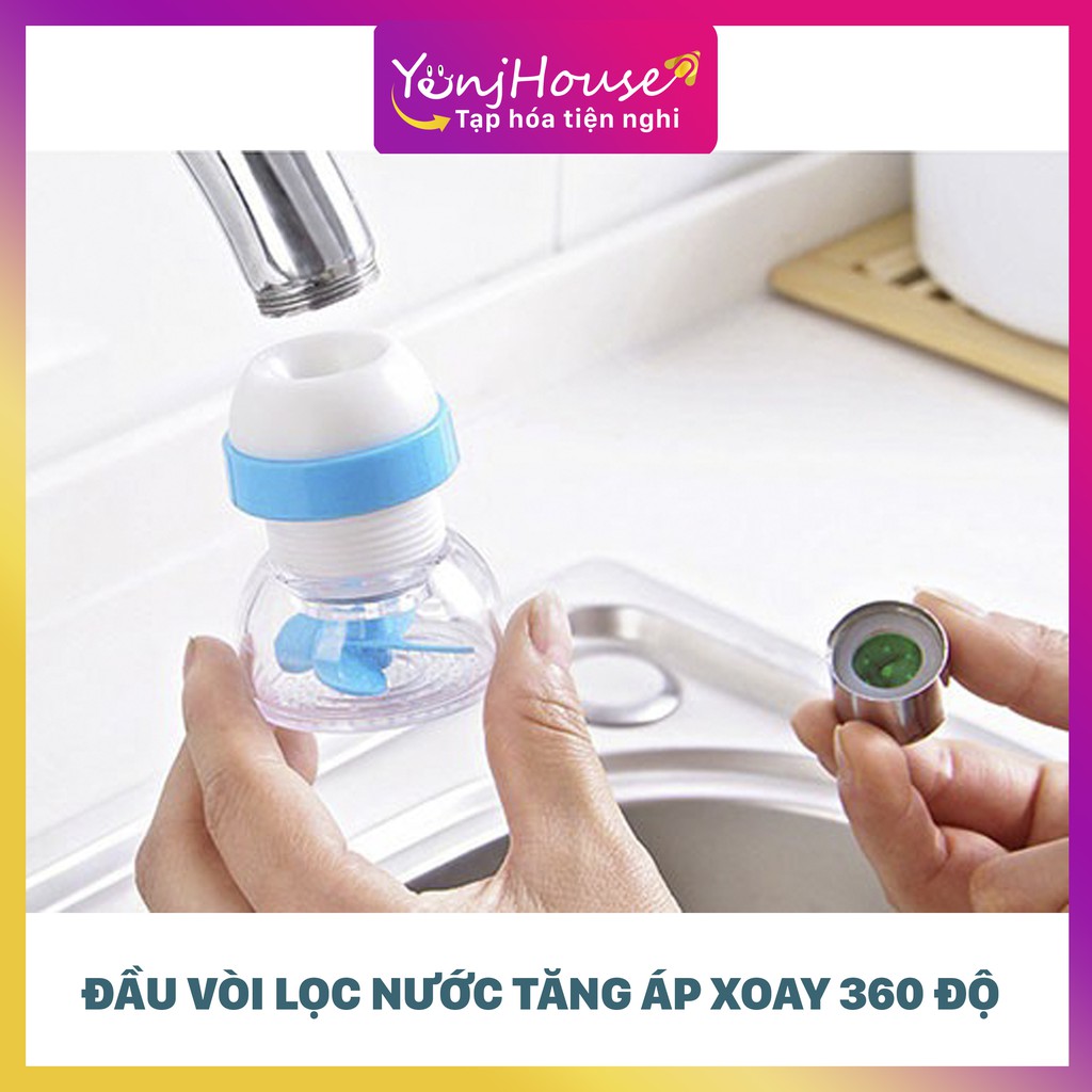 ĐẦU VÒI LỌC NƯỚC TĂNG ÁP XOAY 360 ĐỘ - YENJHOUSE