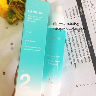 Xịt khoáng dưỡng trắng Laneige Water Science Mist 120ml