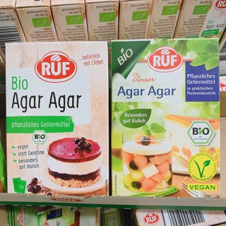 Bột Agar Rau Câu Hữu Cơ RUF bio Đức- Thạch Agar bio organic gói 15g