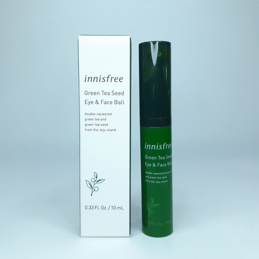 Thanh Lăn Massage Mắt &amp; Mặt Innisfree Green Tea Seed Eye &amp; Face Ball 10ml