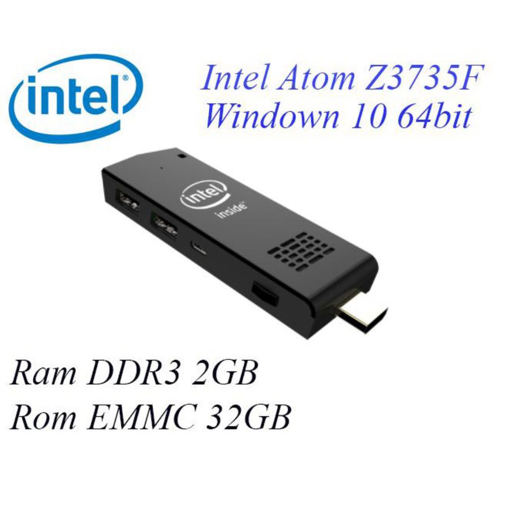 Máy tính Intel Pocket PC compute stick windows 10 64bit, Ram 2GB,CPU Intel Z3735F ... giá sock