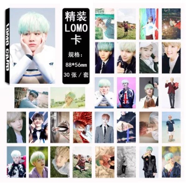 Lomo hộp giấy 30 tấm Suga (BTS)