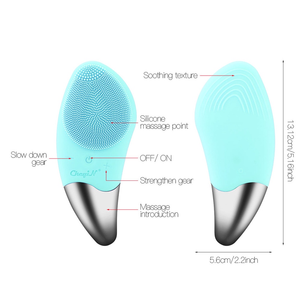 Ckeyin Cọ Rửa Mặt Bằng Silicon Mềm Có Thể Sạc Lại