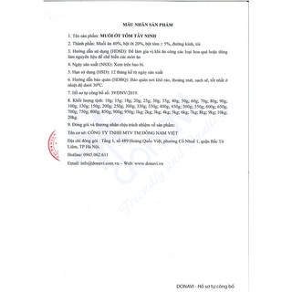 Muối ớt tôm Tây ninh