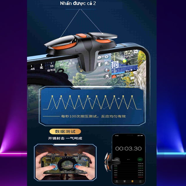Nút bắn PUBG, FF Ros,…dòng cơ G19 vật lý bắn game siêu nhạy tay cầm chơi gaming chuyên cho game thủ, Phụ kiện chơi game