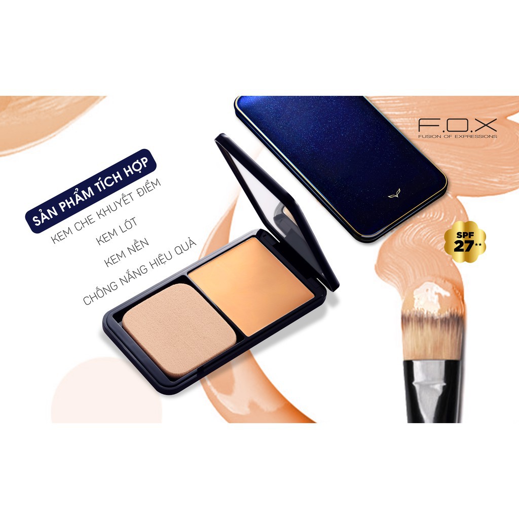 Kem Nền Dạng Nén F.O.X Pro-Moisture Cream Compact SPF 27++ 12g .#02 Snow White