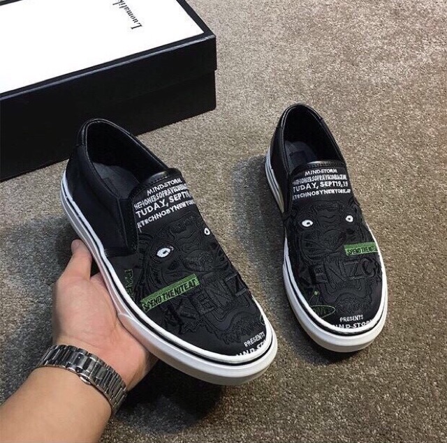 Giày slipon nam kenzoo thêu | BigBuy360 - bigbuy360.vn