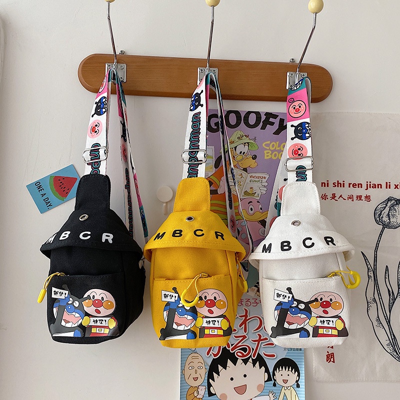 Túi Đeo Chéo Vai Vải Canvas In Họa Tiết Hoạt Hình Thời Trang Cho Nữ