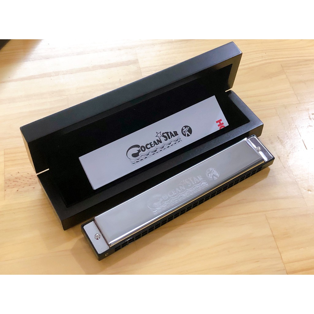 Kèn harmonica hohner Ocean Star hộp gỗ