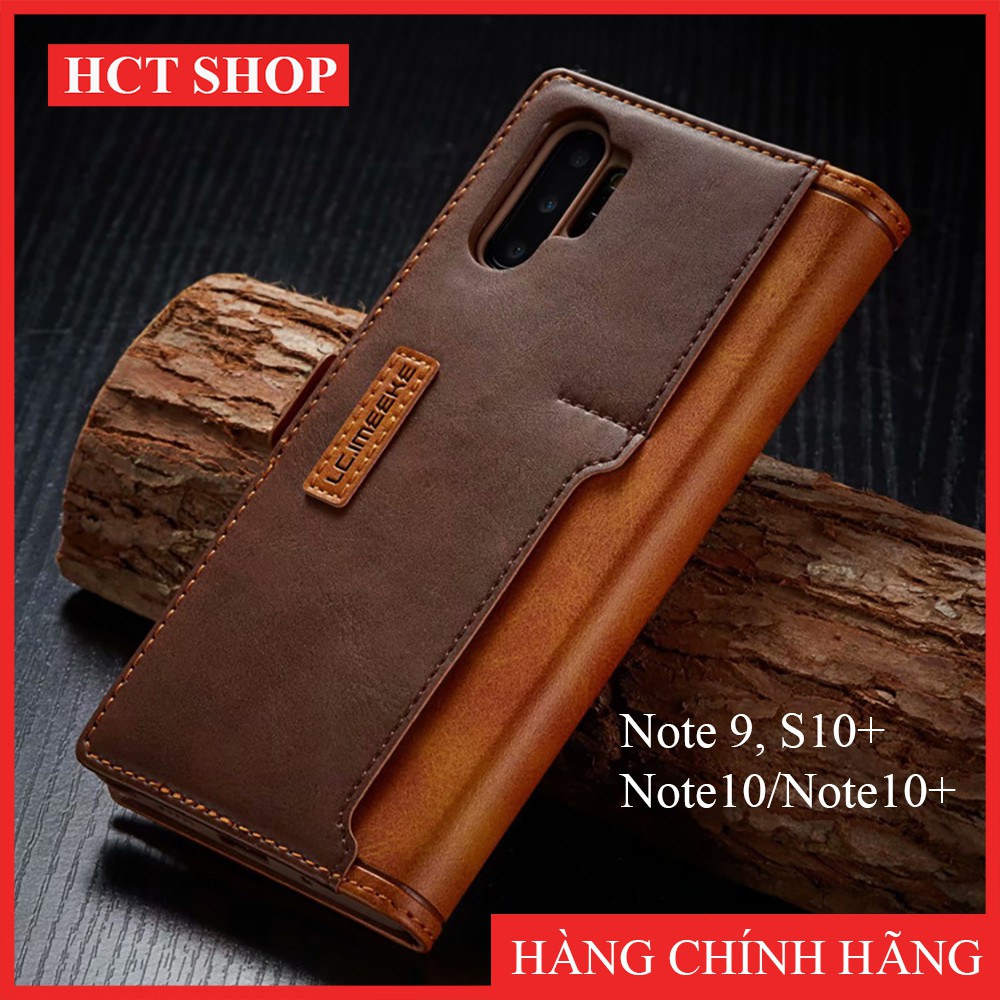 Bao da điện thoại cao cấp có ngăn để tiền, thẻ cho Samsung Galaxy Note 9/Note10/Note10+/S10/S10+