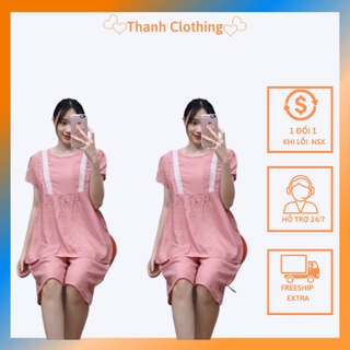 Bộ bầu lửng [ LOẠI 1] Bộ bầu mặc nhà, bộ bầu mùa hè vải đũi lụa mềm mát Freesize