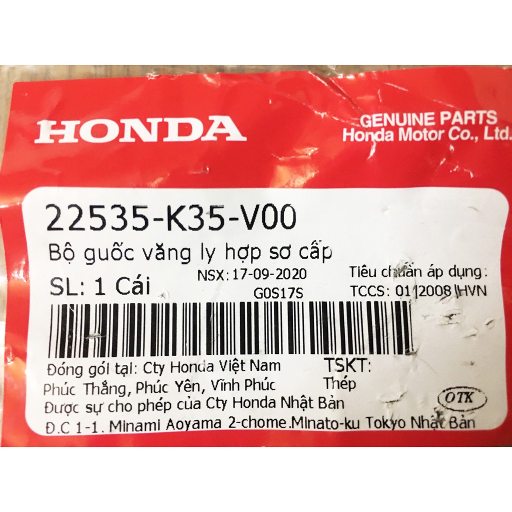 Bộ guốc văng ly hợp sơ cấp của xe PCX 125 FI-CAST/DIST ( 22535-K35-V00 )