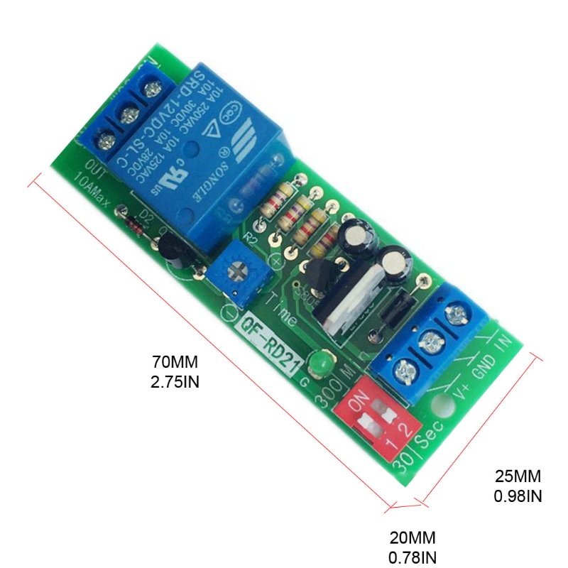 Mô đun rơ le hẹn giờ HSV QF-RD21 5V/12V/24V