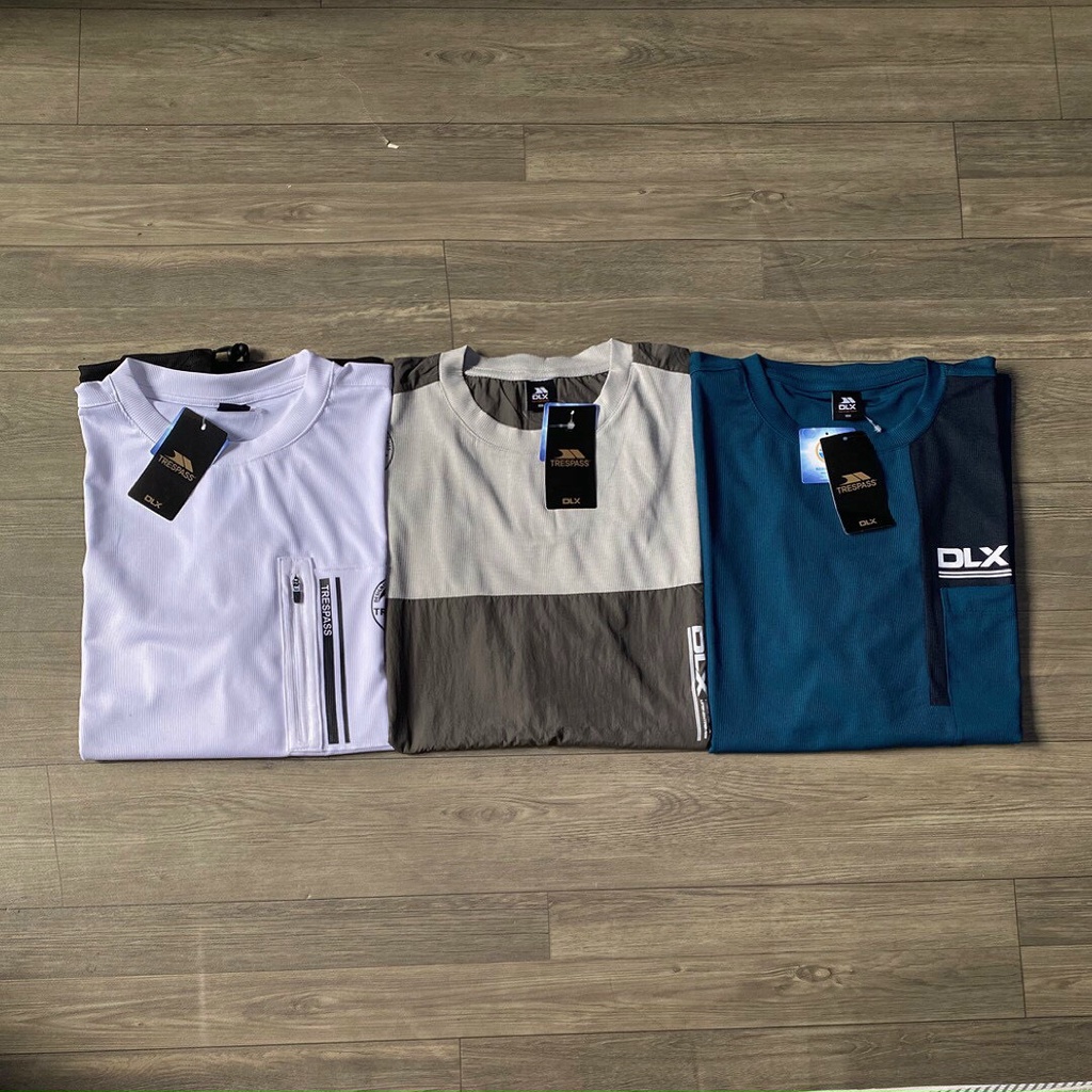 Áo thun thể thao nam DLX xuất Hàn dư xịn màu xanh