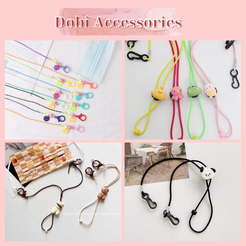 Dây Đeo Khẩu Trang Bằng Vải Mặt Cười Nhiều Màu Phù Hợp Cho Mọi Lứa Tuổi Dobi K2