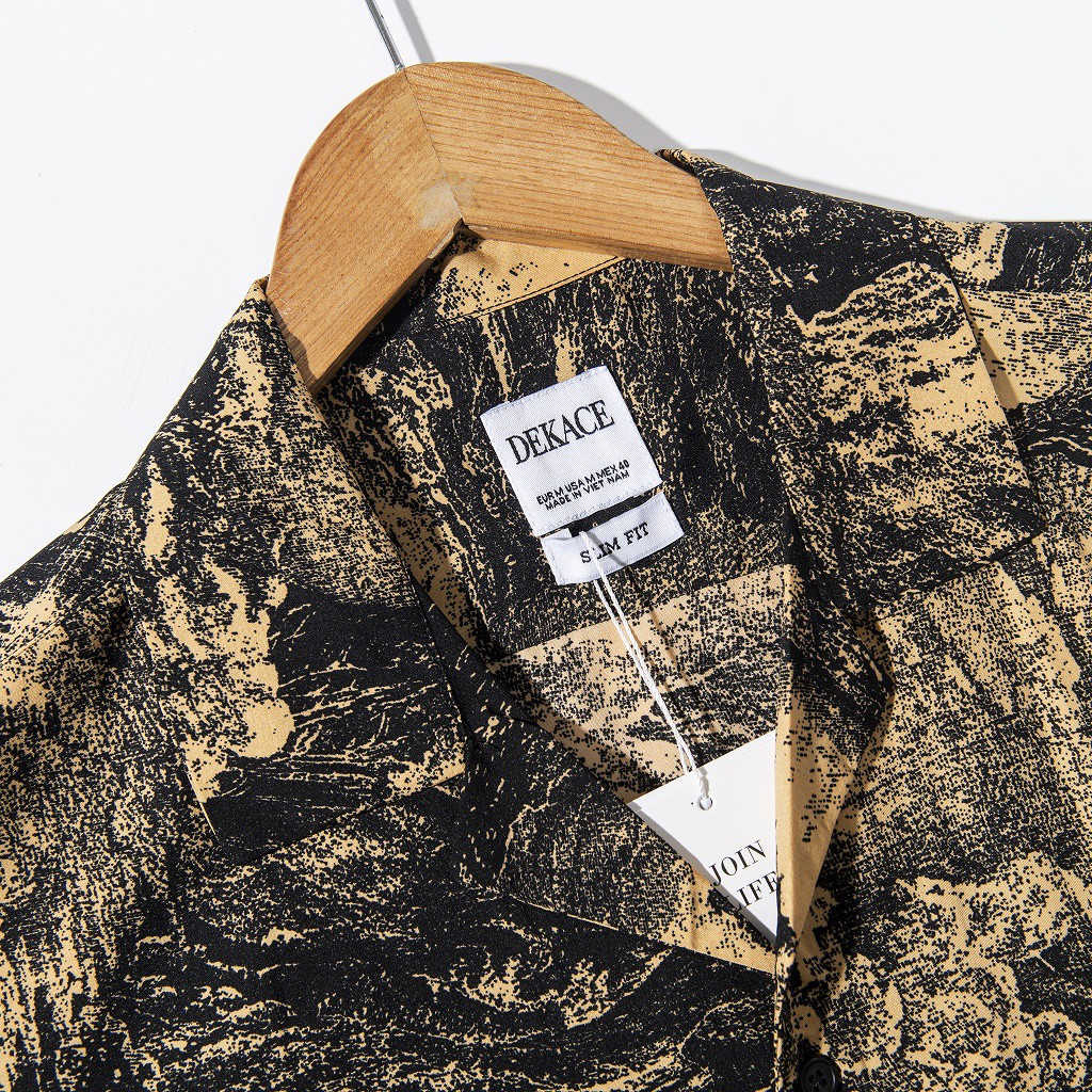 Áo Sơ Mi Nam Dekace Chất Lụa Họa Tiết T6121