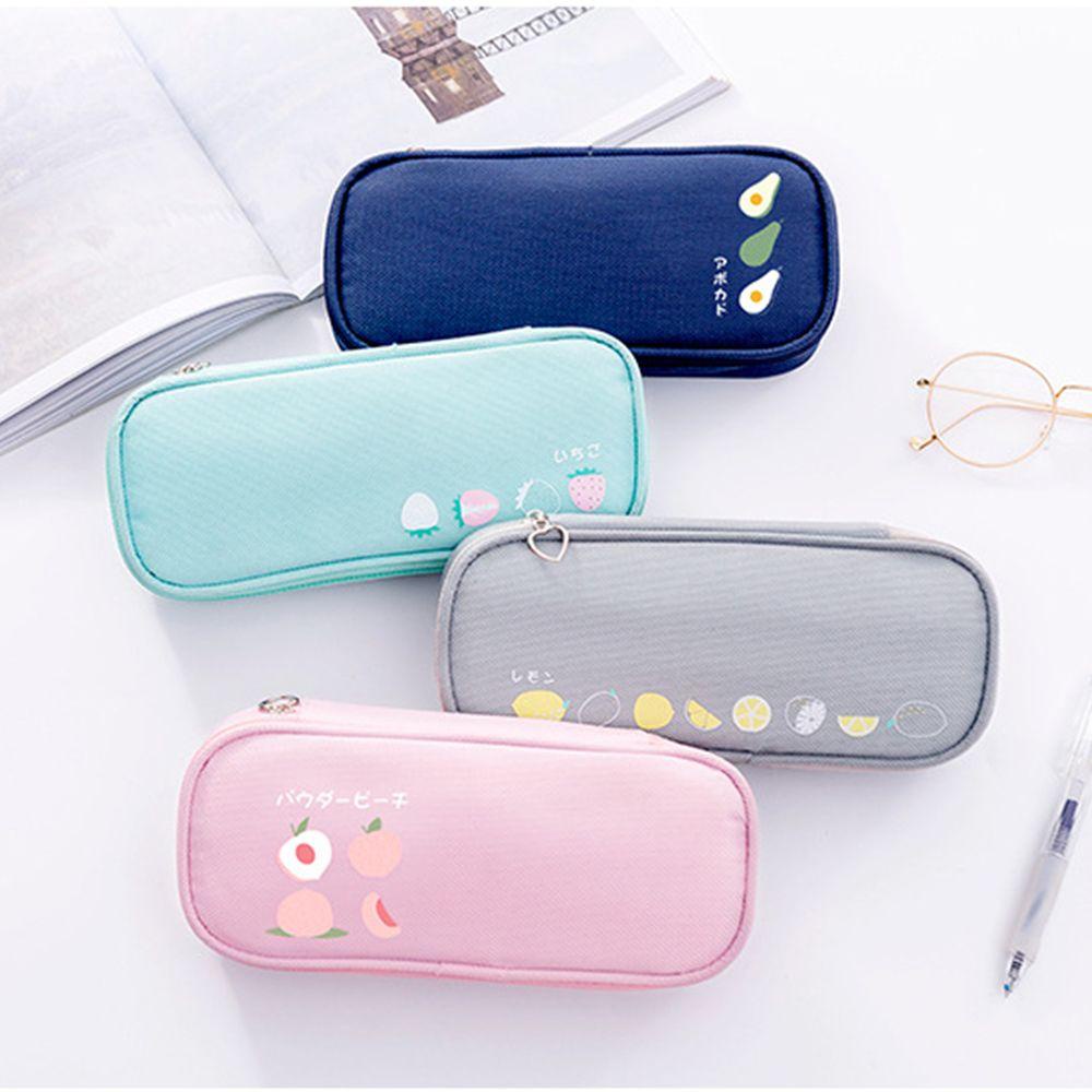 Túi Đựng Bút Bằng Vải Oxford Chống Nước Sức Chứa Lớn Đa Năng In Hình Trái Cây Đơn Giản Dành Cho Học