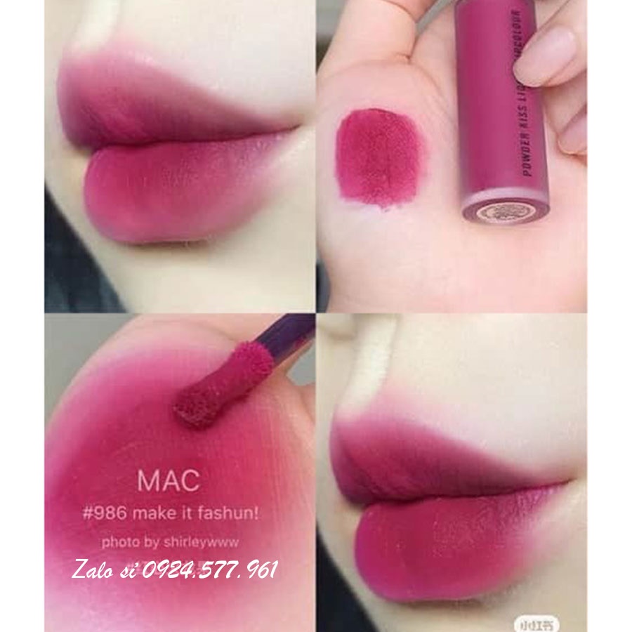 Son Mac chính hãng powder kiss lipstick giá rẻ chuẩn Auth có bill đầy đủ, son kem lì lâu trôi full size