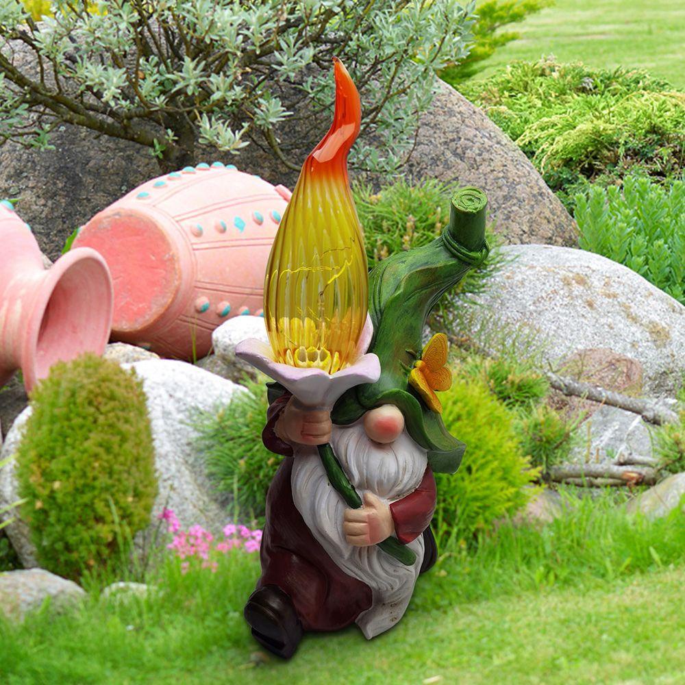 Zaijie Tượng Trang Trí 24 Gnome Sử Dụng Năng Lượng Mặt Trời Sáng Tạo