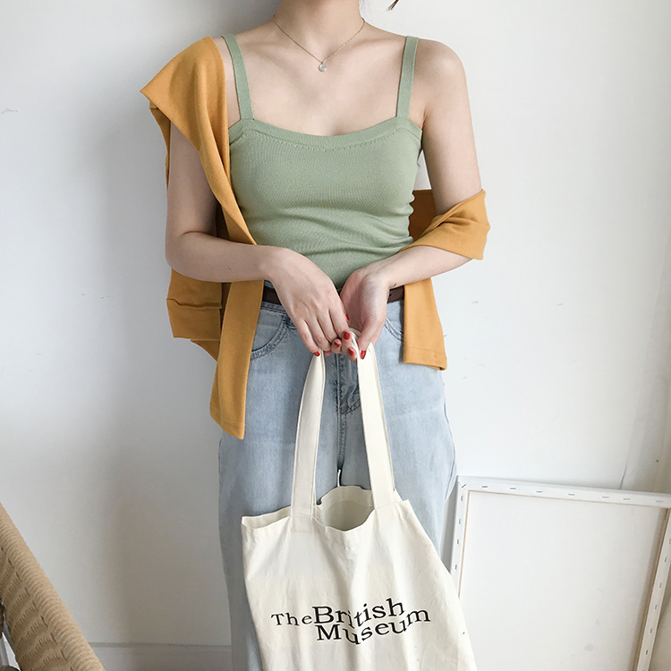 Áo Hai Dây Trơn Màu Đơn Giản Dễ Phối Đồ 23796