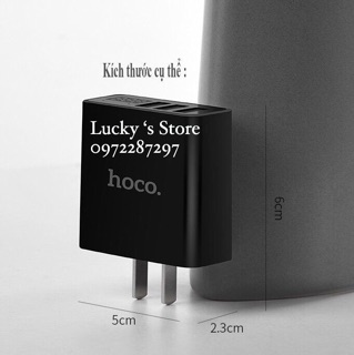 CỐC SẠC NHANH HOCO 3 cổng Output: DC5V-3.0A MAX