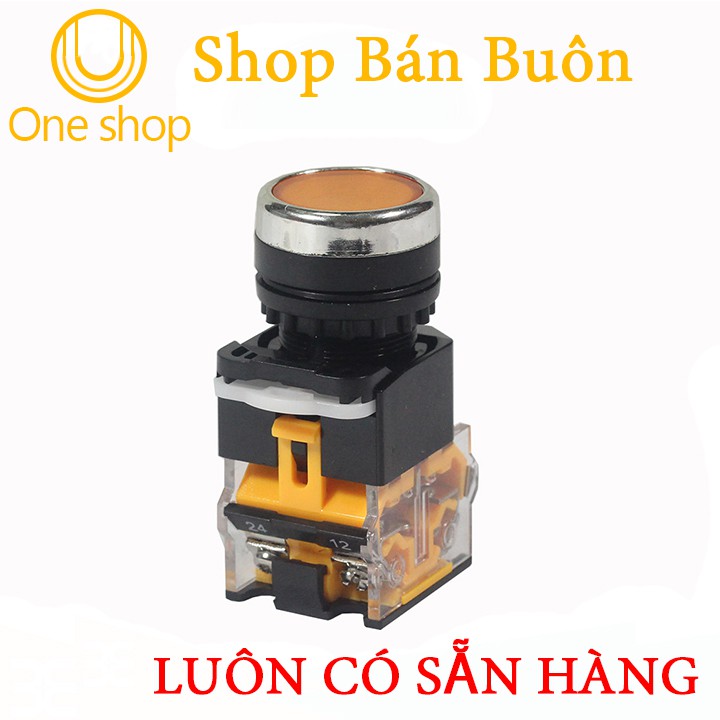 Nút Nhấn LA38-BN/203 Giữ Trạng Thái Không Đèn 10A NO/NC