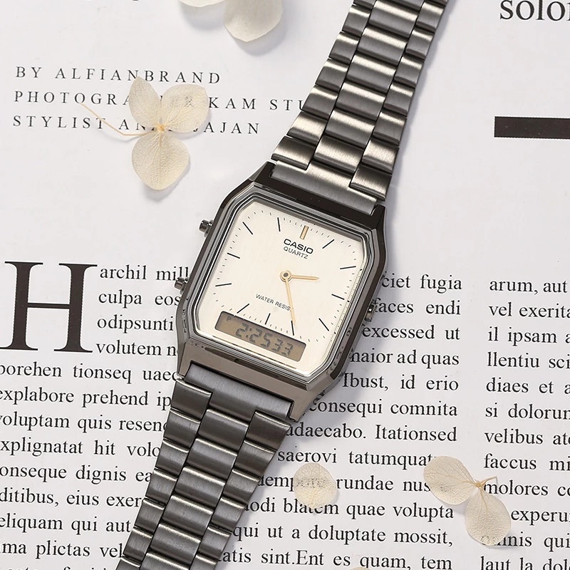 Đồng hồ nam dây kim loại chính hãng CASIO AQ-230GG-9ADF