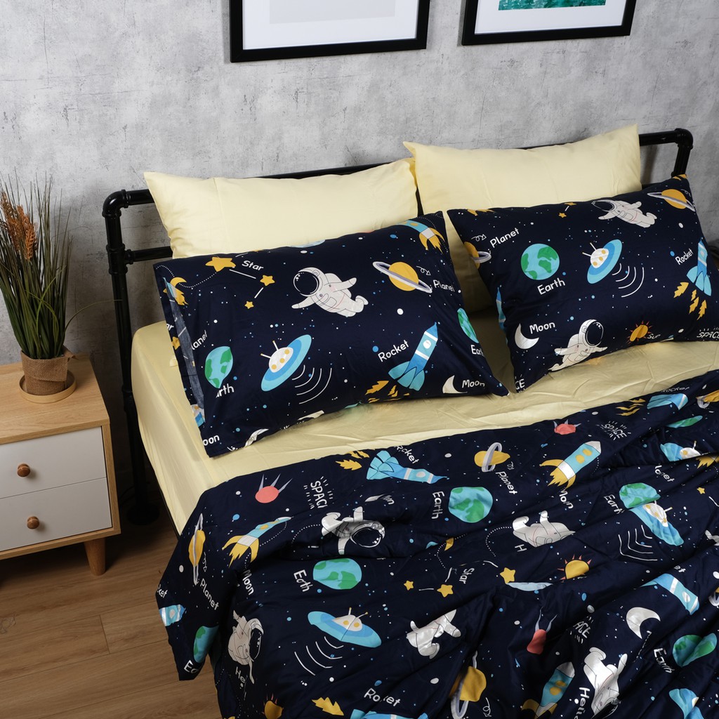 [Nhiều kích thước] Vỏ Gối Nằm Gòn Bedding Cotton Satin Hàn Quốc Màu Kem Nhạt - 01 cái