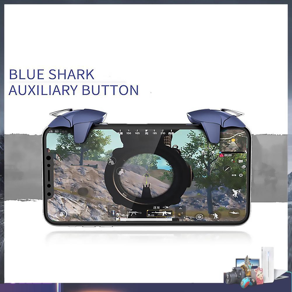 AK16 Blue Shark Metal Mobile Game Controller Fire Button Aim Key for PUBG