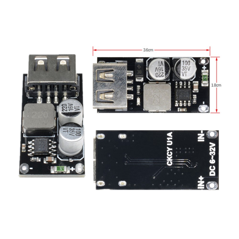 Bộ chuyển đổi bảng mạch sạc nhanh QC2.0 QC3.0 DC-DC 6-32V hạ áp | BigBuy360 - bigbuy360.vn