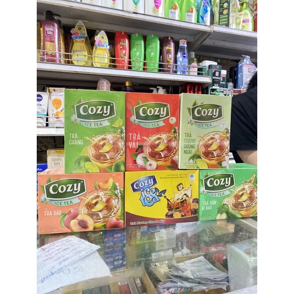 Trà Cozy Đào/ Chanh/ Vải/ Chanh Dây Hoà Tan Hộp 270g(18 gói x15g)