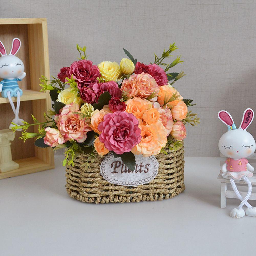 IVORY Bó Hoa Nhân Tạo Phong Cách Vintage Dùng Trang Trí Bàn Tiệc Cưới DIY