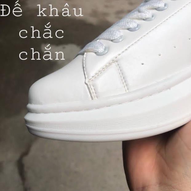 [Full box bill+ tặng dây] Giày Sneacker MCQUEEN Phản quang, Hoa Cúc, Gót Đen full sz
