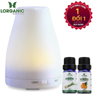 [GIẢM 100K nhập LORG100K] (TẶNG 2 CHAI TINH DẦU SẢ + CAM) Combo máy khuếch tán tinh dầu led 7 màu FX2012
