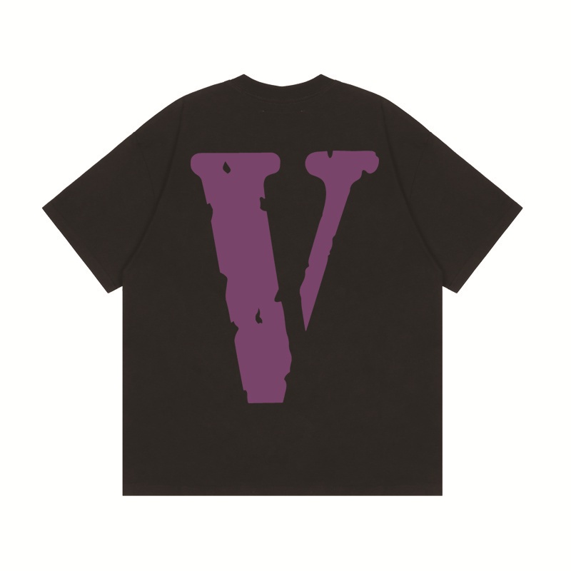 Áo Thun Cotton Ngắn Tay In Họa Tiết Vlone Cổ Điển Dành Cho Nam Và Nữ